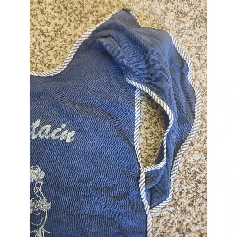 Vintage 1958 Captain Kangaroo Kids Apron Smock Blue Cotton TV Memorabilia RARE